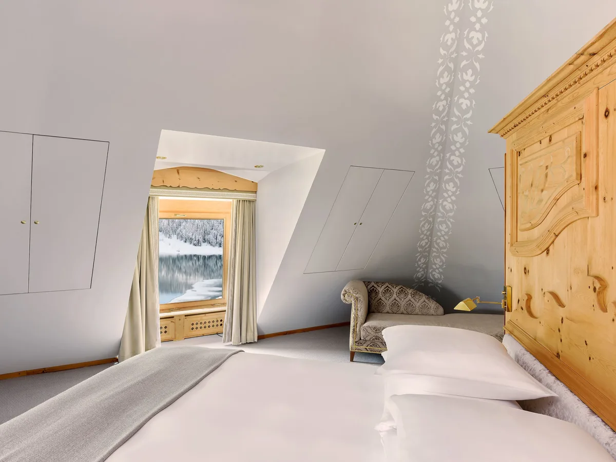 badrutts palace suites tower penthouse apartment bedroom