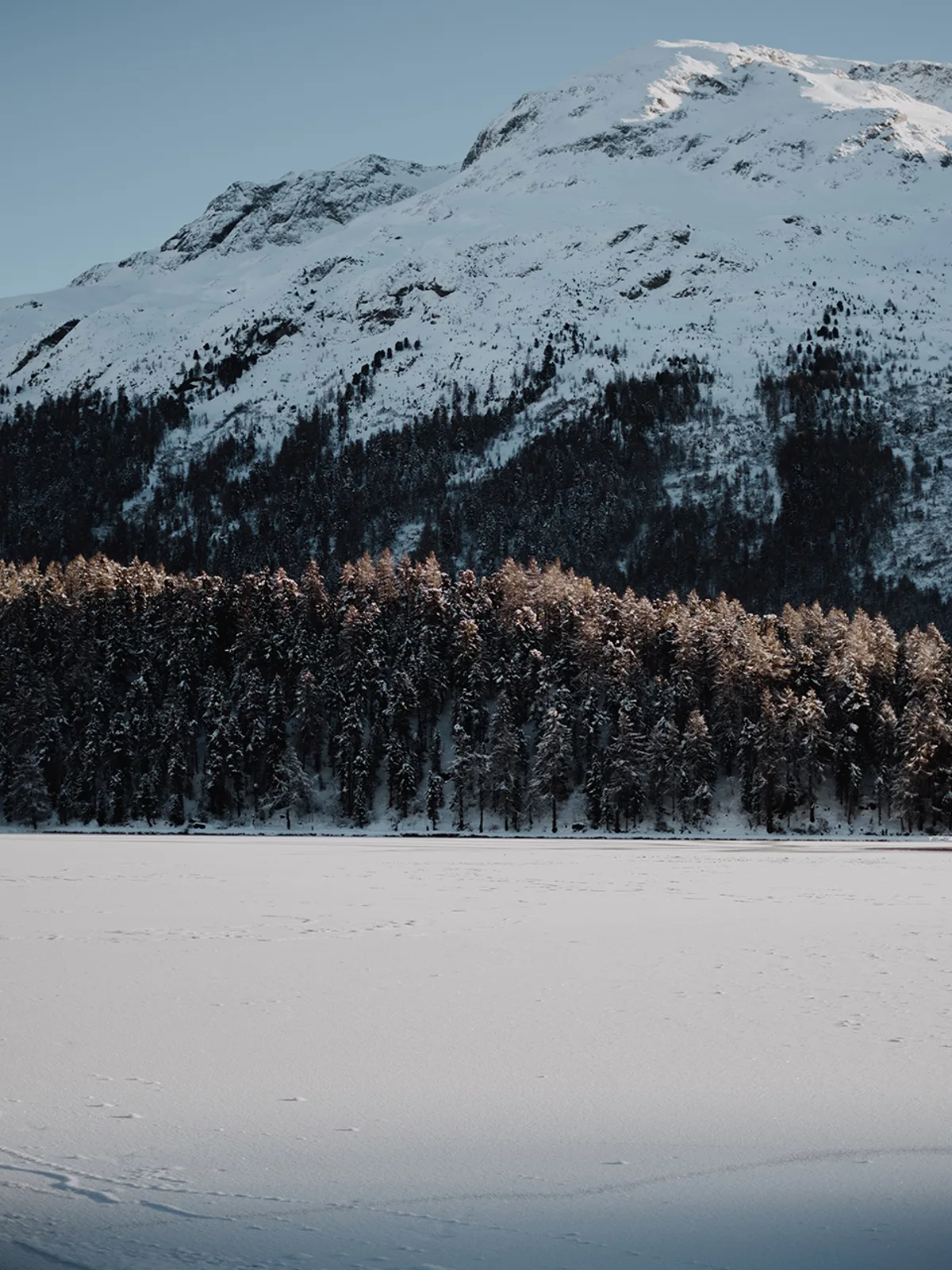 Winter lake view